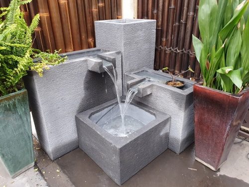 Water Feature: corner unit with planter box - Serenity Water Gardens