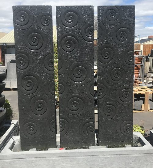 water feature wall with circles