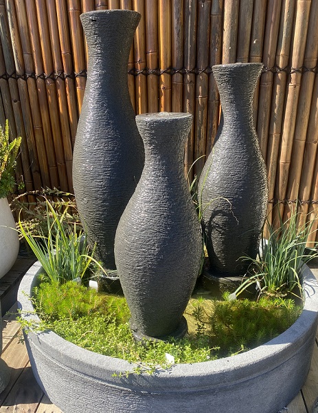 water feature with open base