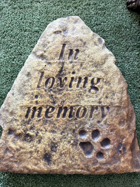 plaque in loving memory