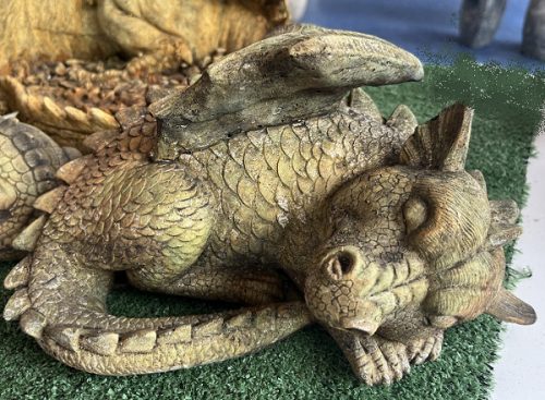 Sleeping dragon wings up.