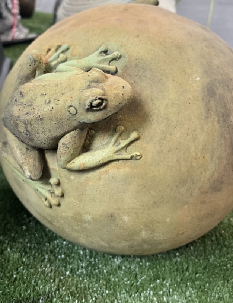 frog on ball