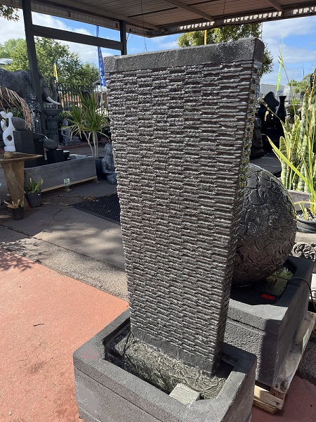 small tapered wall water feature